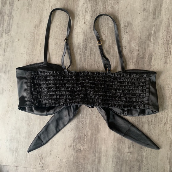 Victoria’s Secret Bandeau black satin bralette - Picture 2 of 3